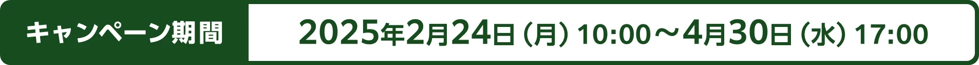 応募期間 2025年2月24日(月)〜4月30日(水)