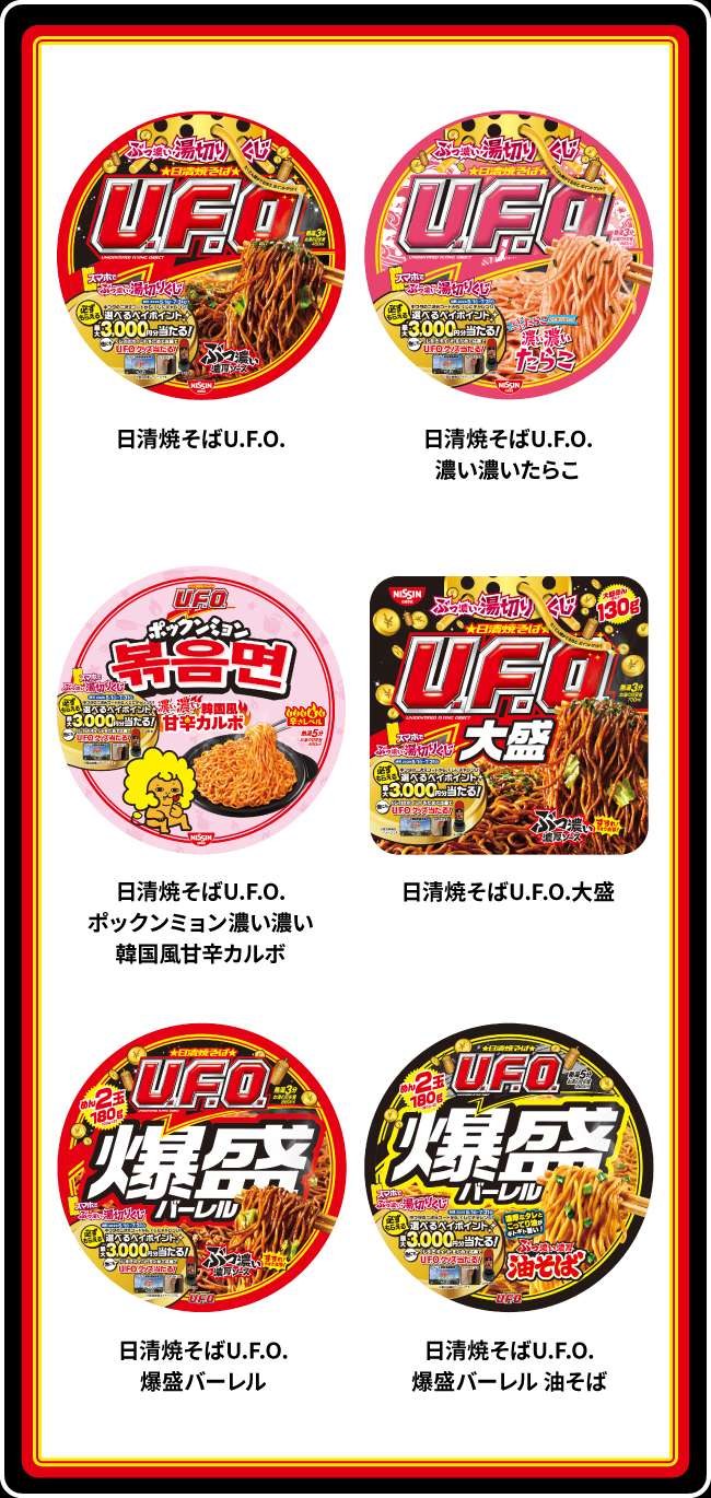 U.F.O. 焼きそば　グッズ　テープカッター、カッターナイフ TOP | 日清焼そばU.F.O.
